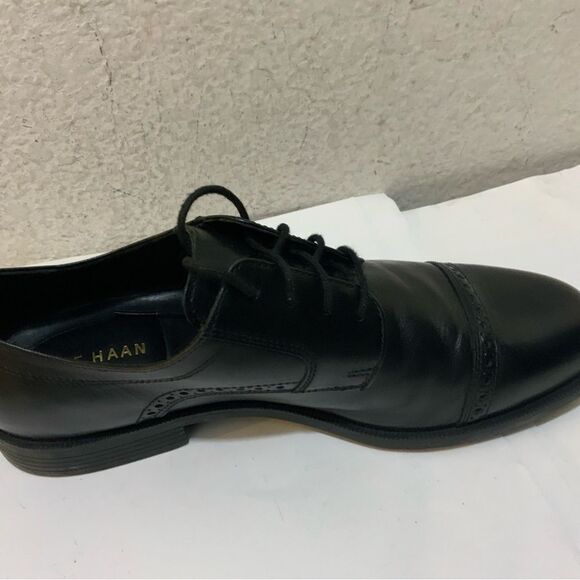 Cole Haan Mens Ross Dustin Black Cap Brogue Oxford Dress Shoes C26638 Size 9 main image 9